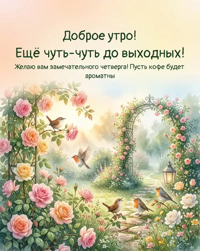 Доброе утро! Ещё чуть-чуть до выходных! — morning garden 05